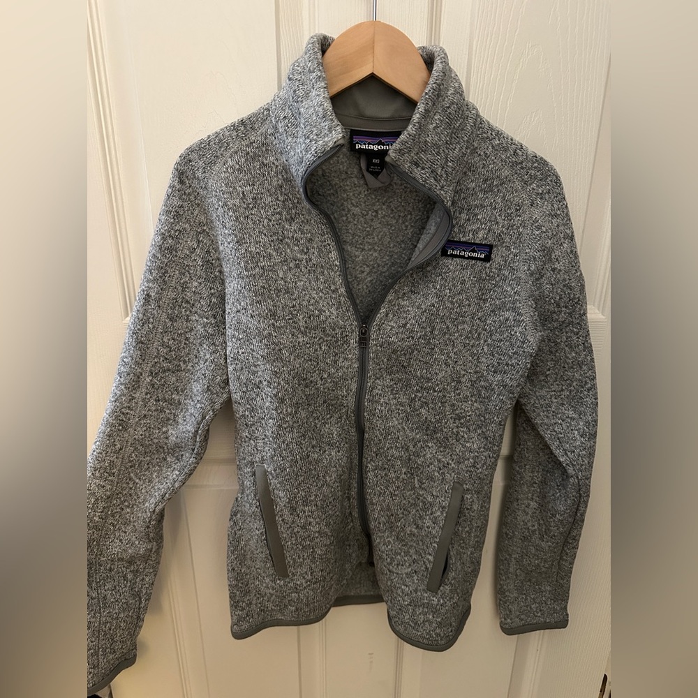 Patagonia Heather Gray Zip-Up Fleece